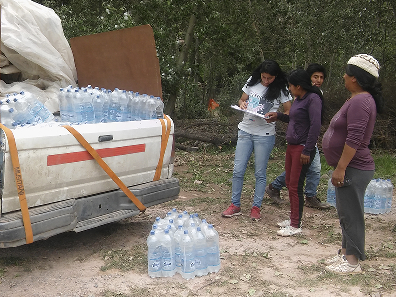 El equipo de Desarrollo Humano asistió a familias de Juella y Angosto del Perchel