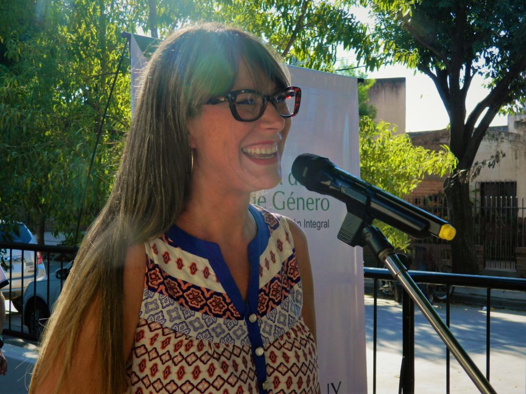 Soledad Sapag durante su discurso en la apertura del Centro