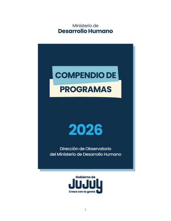 Guía de Programas del Ministerio de Desarrollo Humano